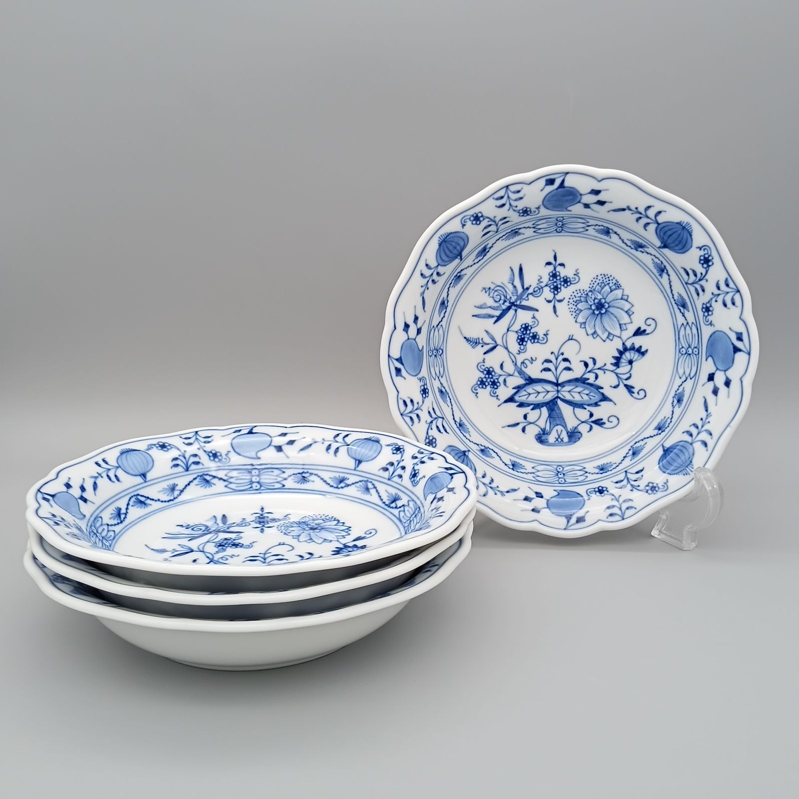 マイセン ブルーオニオン ボウル 中鉢 皿 17cm 4点 セット meissen