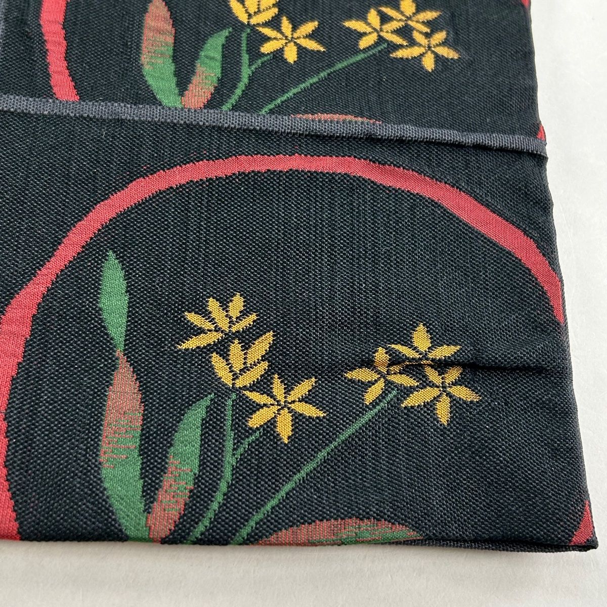 袋帯 名品 木屋太 落款 市松 草花 墨色 六通 正絹 【中古】 - メルカリ