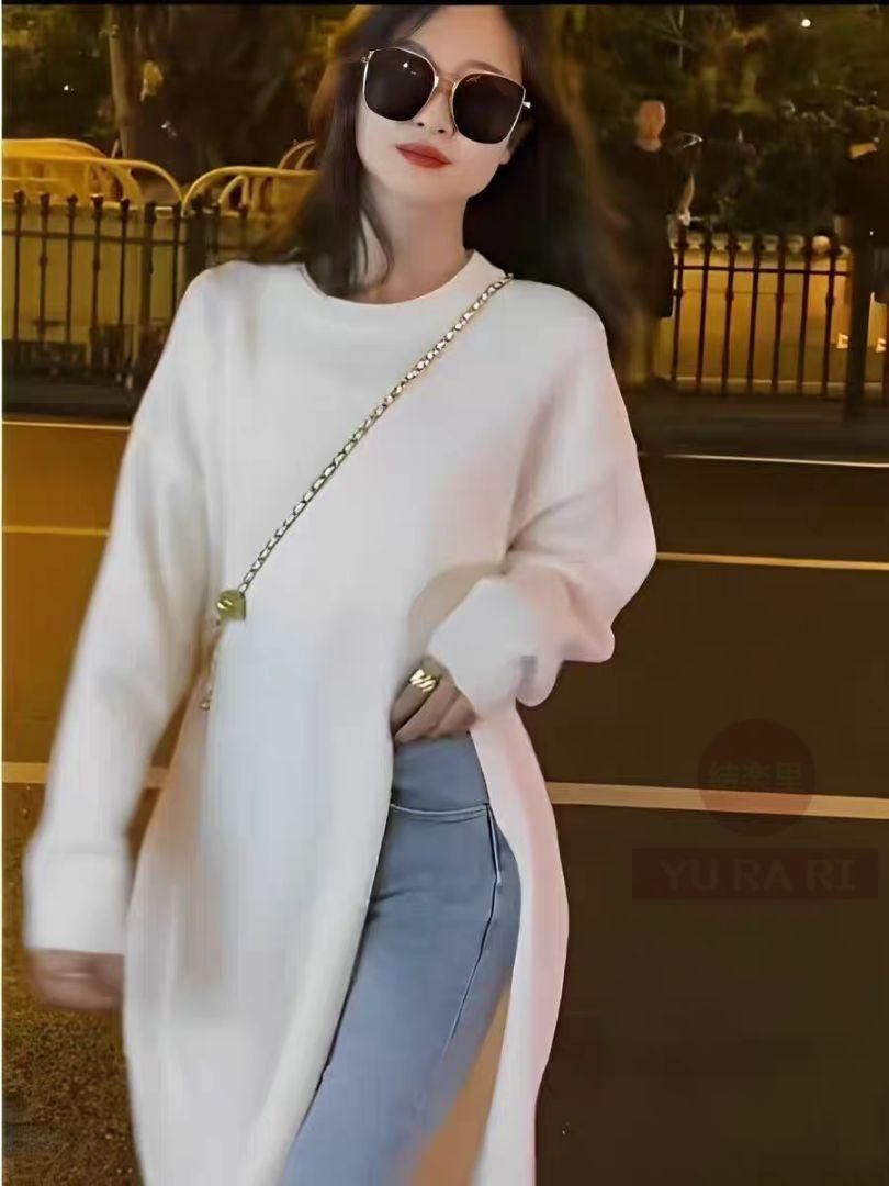 【新品未使用】ロング ニット ワンピース　秋冬　シンプル　大人可愛い #602