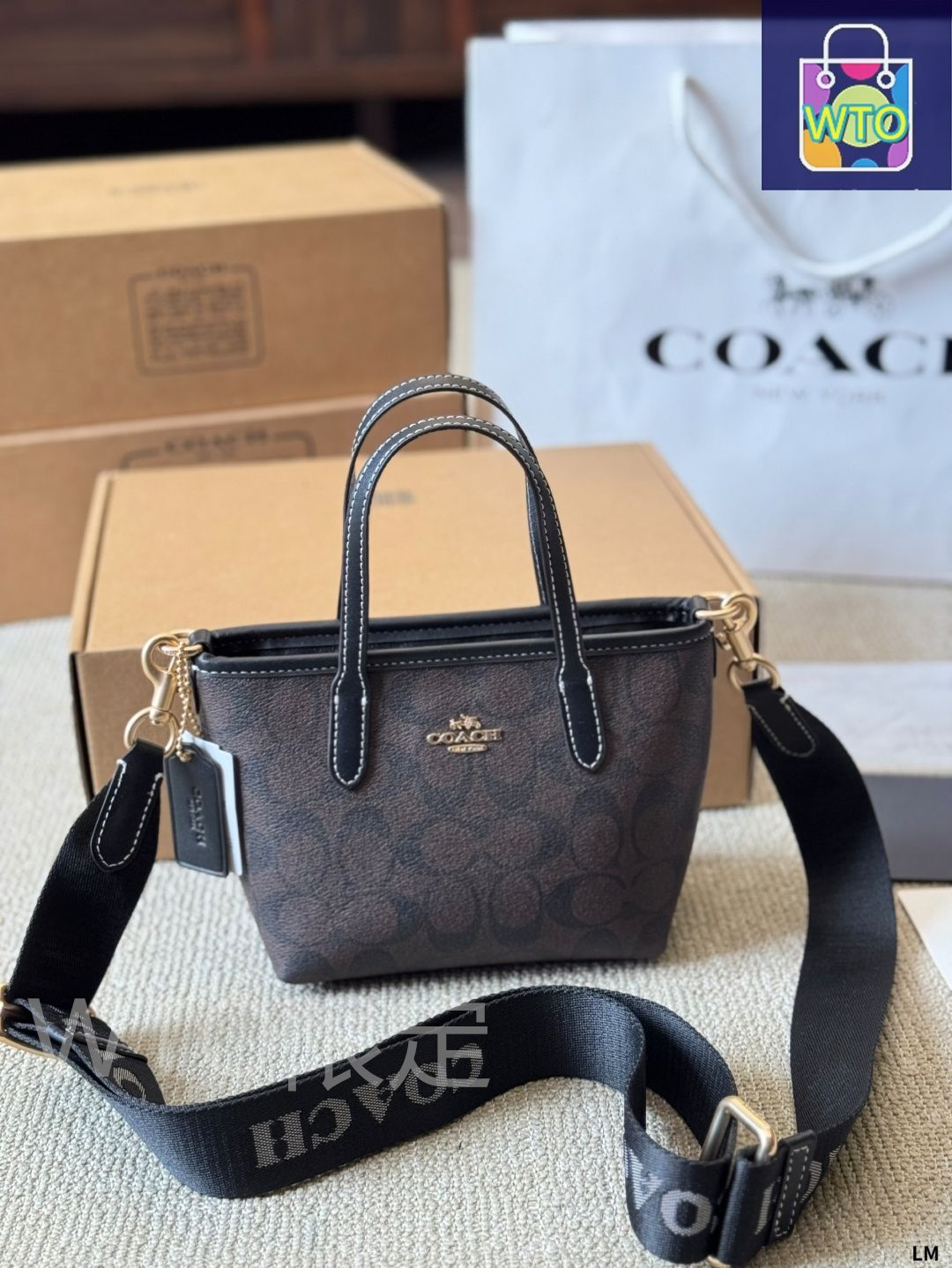 今日特価】Coach City ミニトートバッグ 2024 年 9 月新作