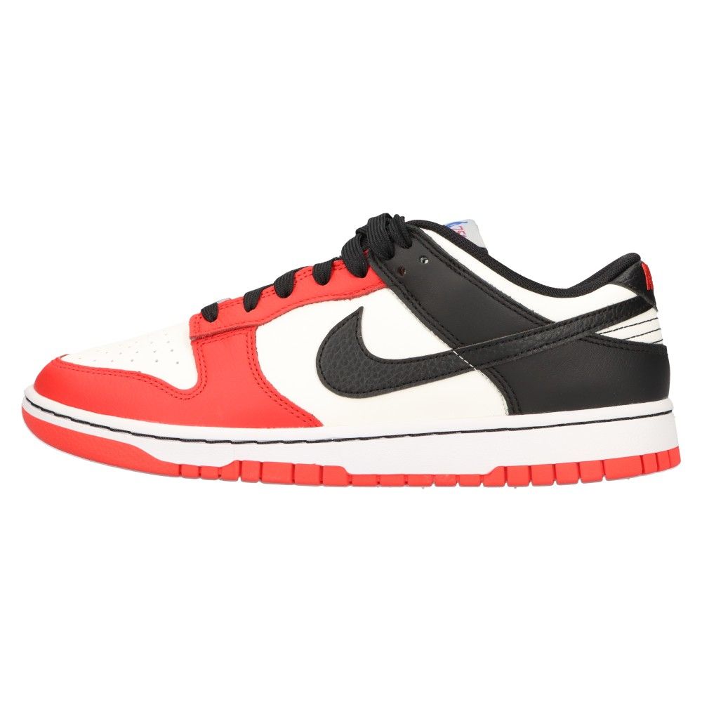 NIKE (ナイキ) DUNK LOW RETRO EMB NBA 75th Anniversary Chicago Bulls ダンクロースニーカー  レッド/ブラック/ホワイト US9/27cm DD3363-100 - メルカリ