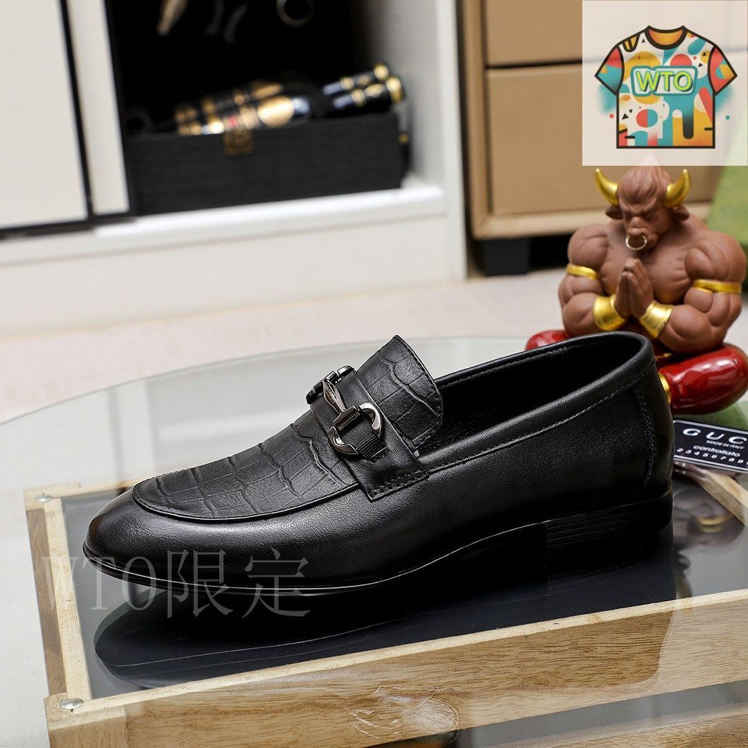 GUCCI メンズ　ブラックレザー ビジネスシューズ　フォーマル GUCCI メンズ ビジネス フォーマル レザーシューズ03 - メルカリ