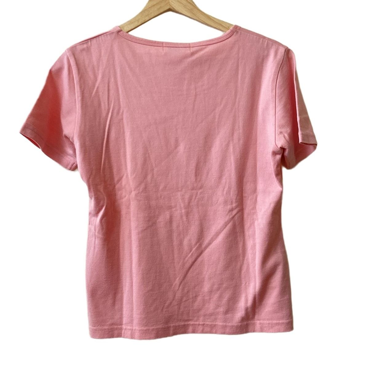 FUKUZO(フクゾー) 半袖Tシャツ サイズM レディース - ライトピンク 刺繍 FUKUZO(フクゾー) 半袖Tシャツ サイズM レディース