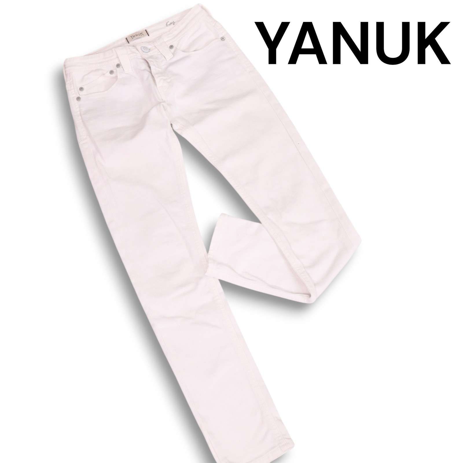 ヤヌーク YANUK ストレートデニム ホワイトボーイズスリムパンツ kay YANUK ヤヌーク 57141068 KAY☆ ホワイト ボーイズ スリム