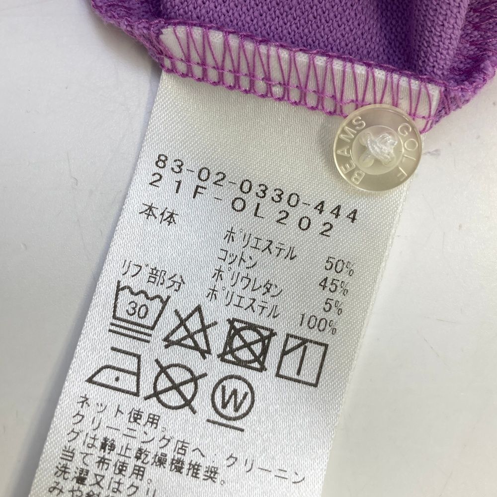 サイズ：M BEAMS GOLF ビームスゴルフ 半袖ポロシャツ パープル