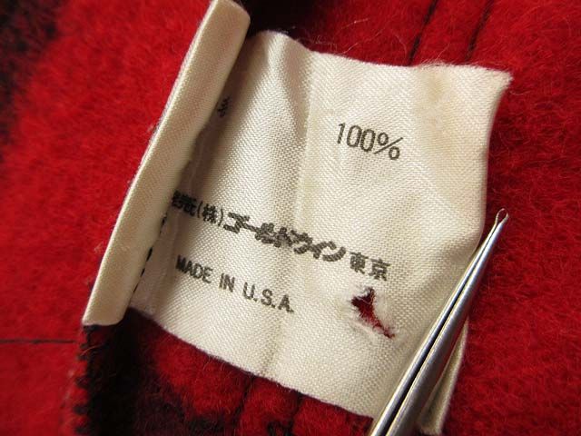 フィルソン FILSON 90 s ダブルマッキーノ クルーザージャケット 38 ウール チェック 赤 黒 ゴールドウィン その他 登山 クライミング用品 アウトドア