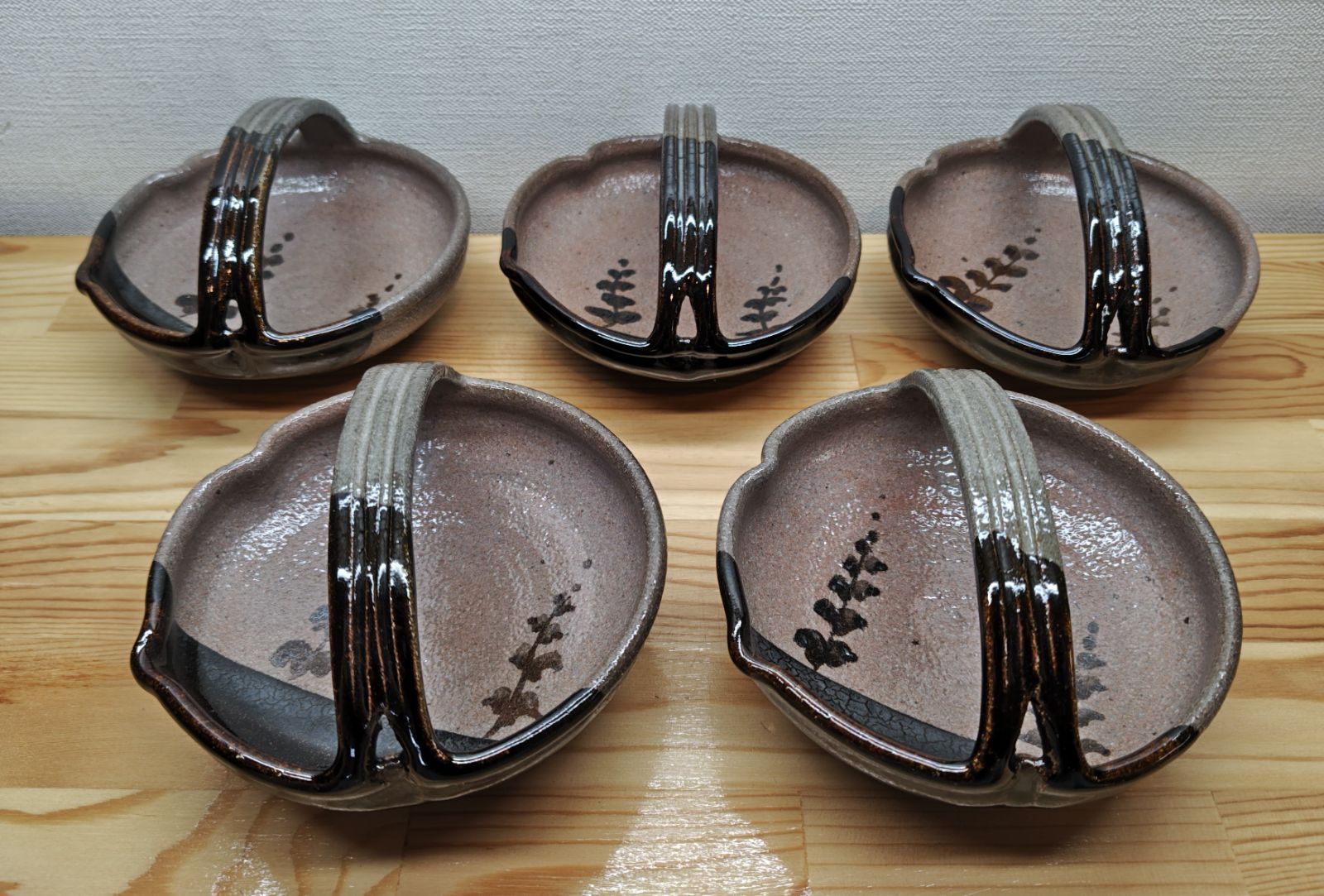 逢絢亭 茶道具 懐石道具 向付 唐津焼 絵唐津 手付 作家物 共箱入り