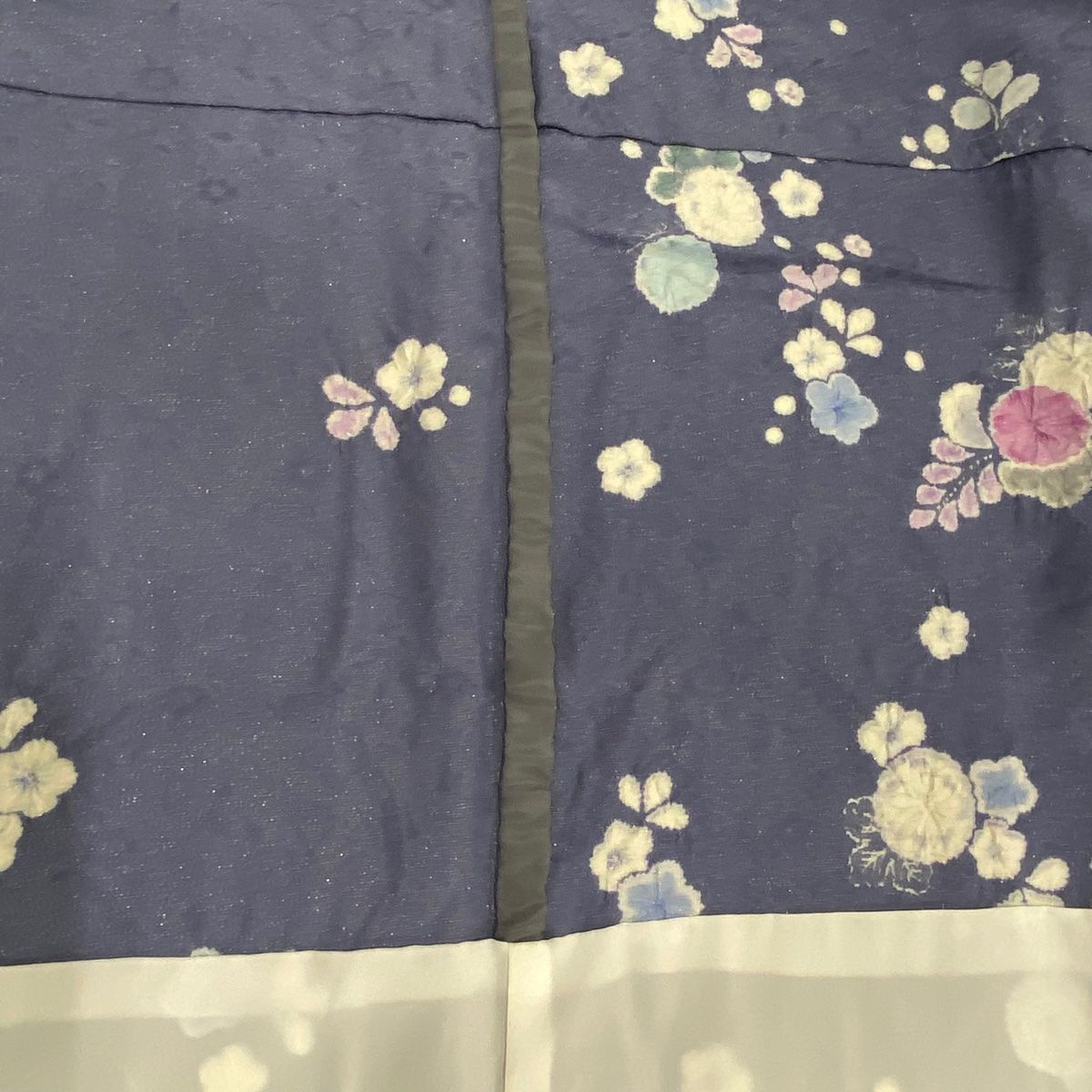 965 正絹絵羽柄長襦袢 袷 新品半襟後付け 訪問着 身丈171.5cm 裄丈68cm L 袷 徳永憲峯 バチ衿 背抜き 落款