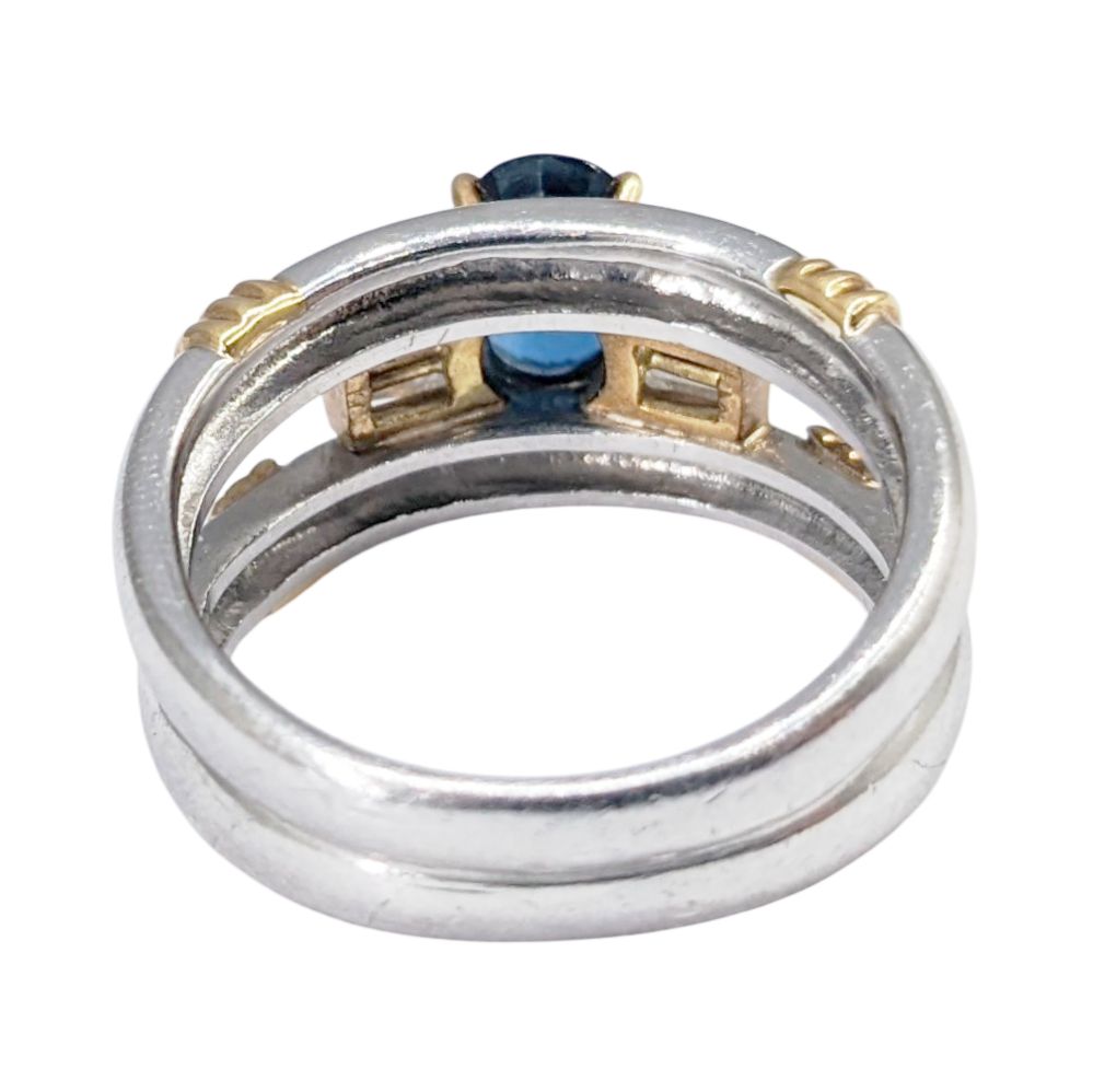 K18/Pt900 0.26ct ダイヤモンドリング 11号サイズ