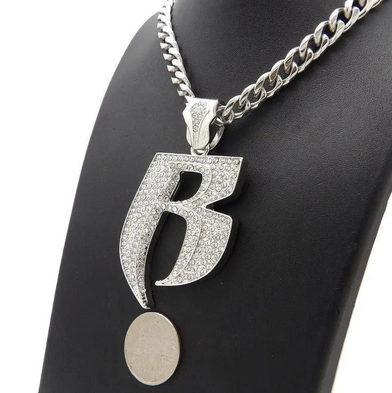 ラフライダーズ シルバー ネックレス CZダイヤモンド HIPHOPメンズ