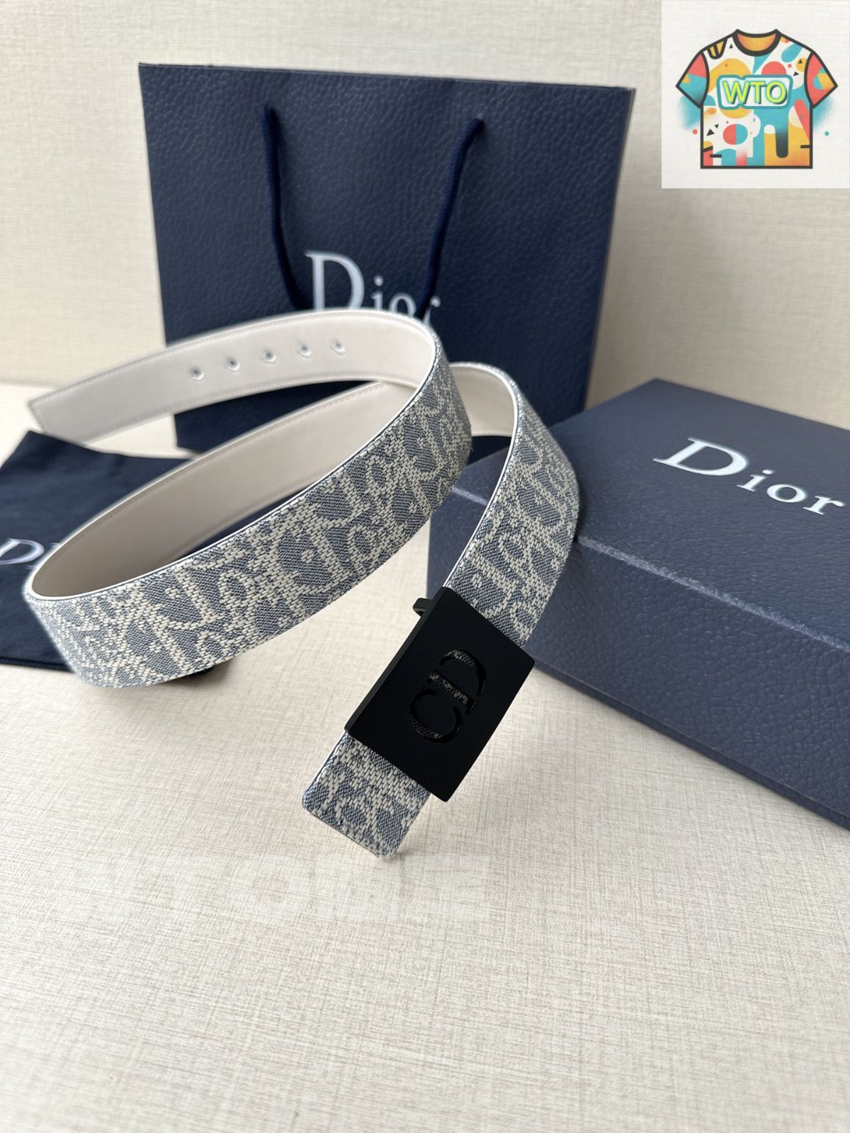 Dior オブリーク リバーシブルベルトストラップ dior リバーシブル