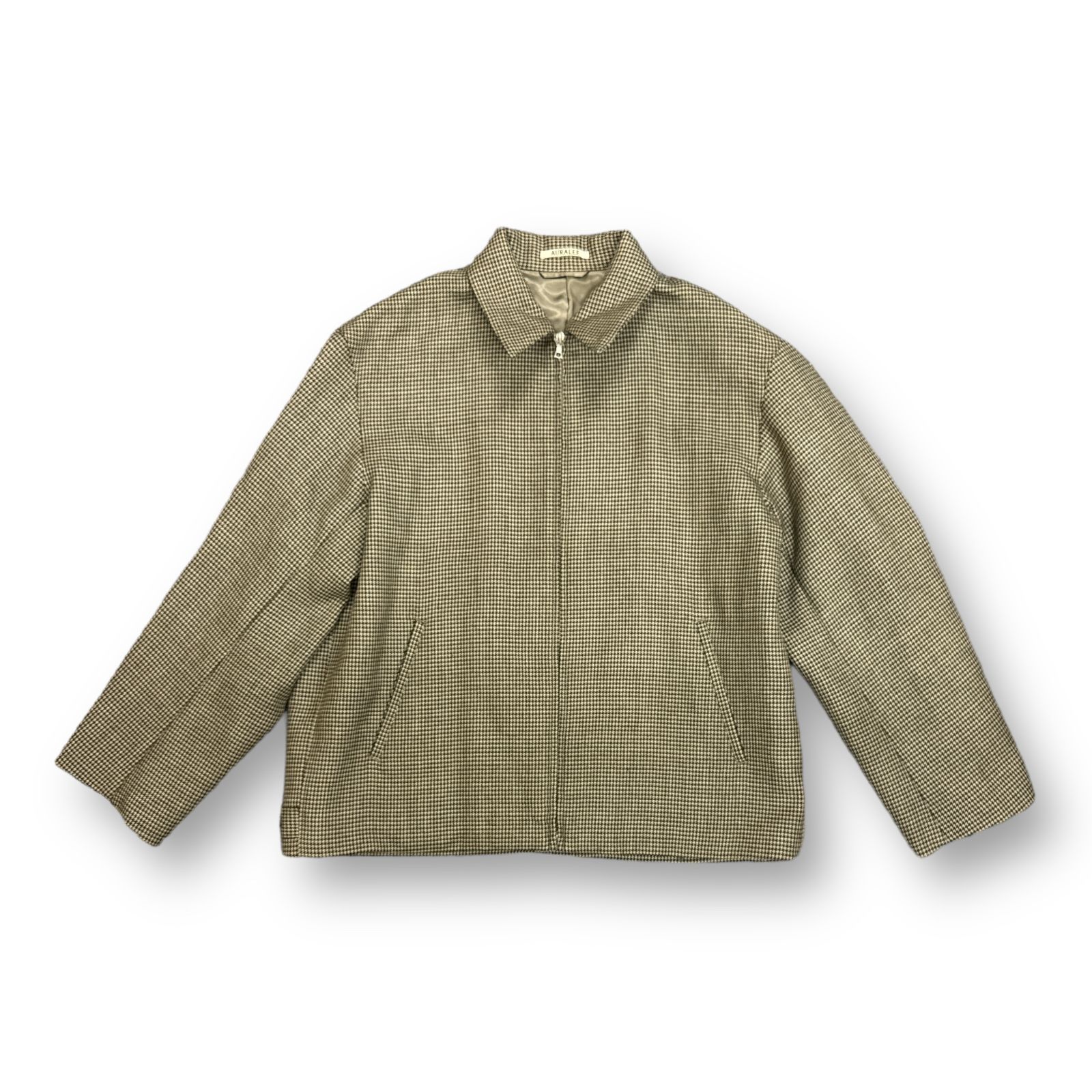 定価68200円 AURALEE DOUBLE FACE CHECK ZIP BLOUSON ダブルフェイス 