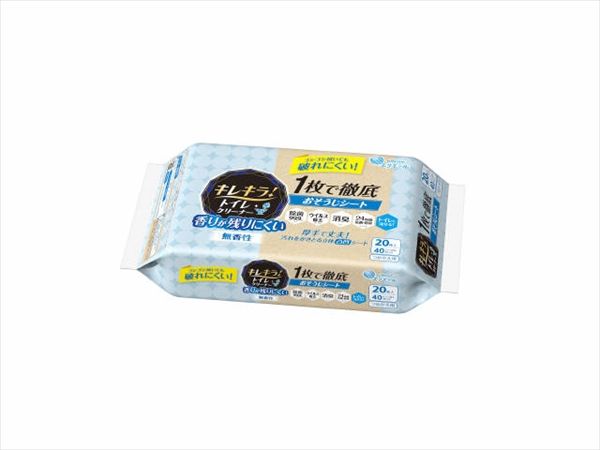 【まとめ買い-12点セット】キレキラ！トイレクリーナー　１枚で徹底おそうじシート　香りが残りにくい無香性　つめかえ用２０枚