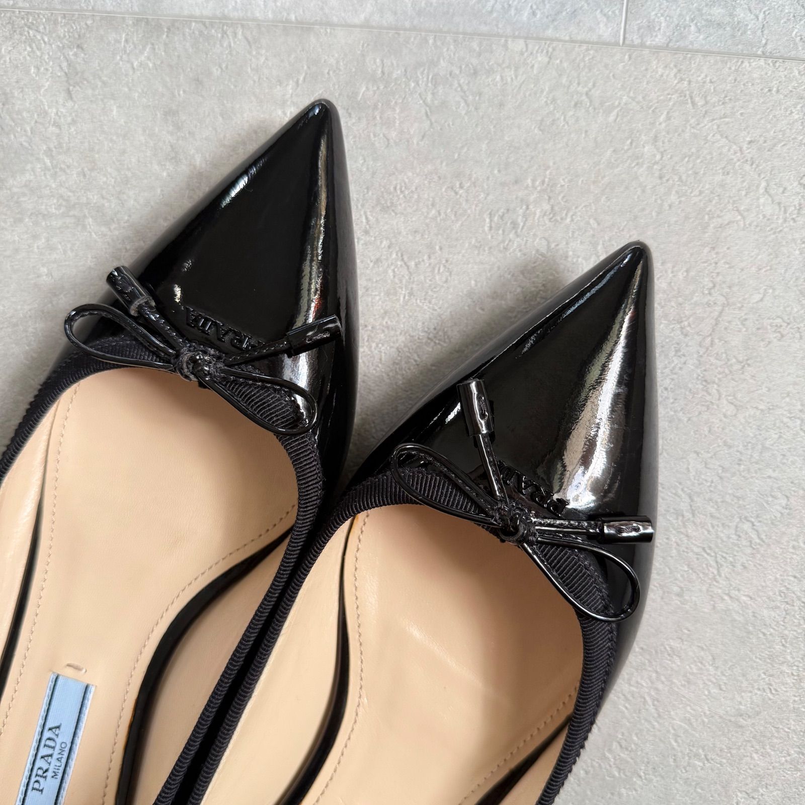 リボン フラットシューズ