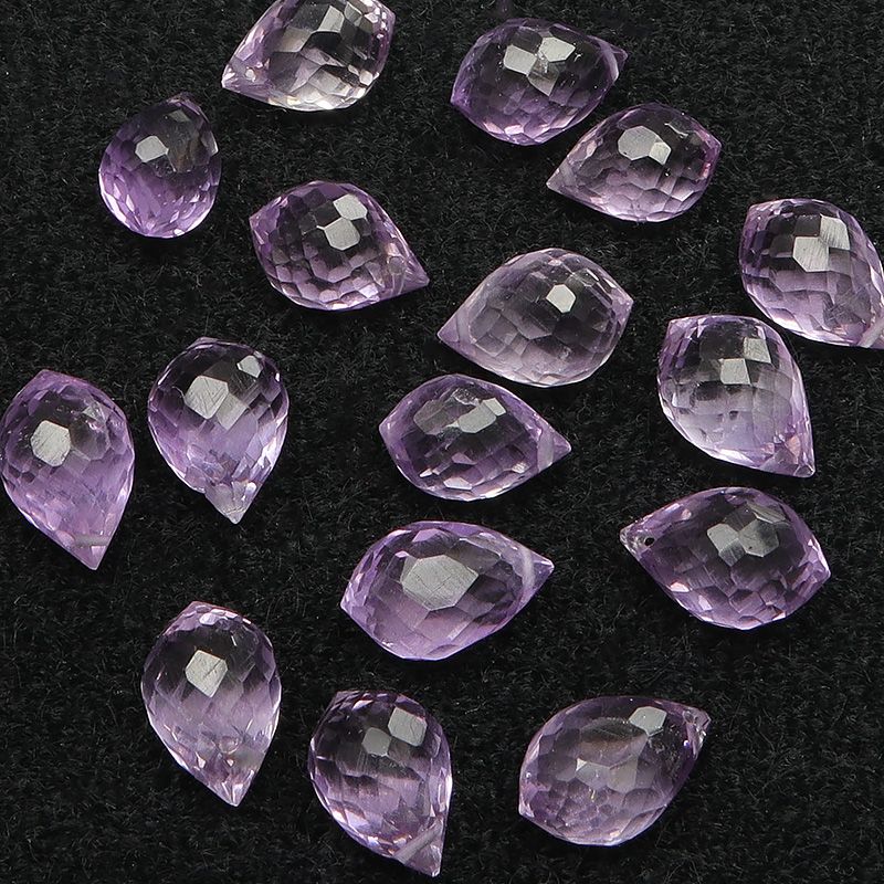 ドロップピアス ブラジル産アメジスト｜天然石 粒販売 ブラジル産 ピンクアメジスト ドロップカット 11〜12mm