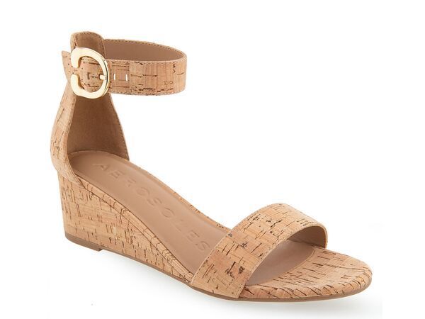 【送料無料】 エアロソールズ レディース サンダル シューズ Willis Wedge Sandal Cork