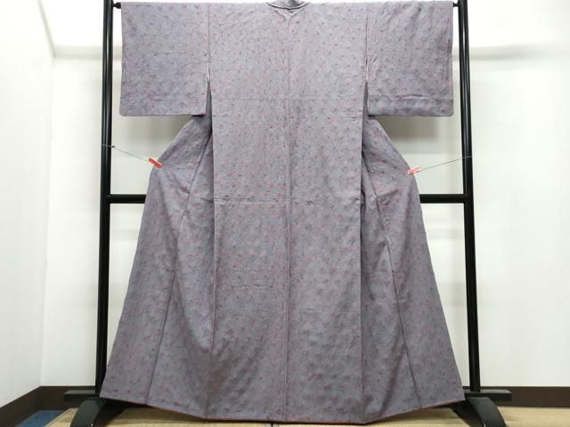 平和屋着物●上質な紬　絞り　鹿の子文　正絹　逸品　CAAV6484vf 平和屋着物○上質な紬 絞り 鹿の子文 正絹 逸品 CAAV6484vf