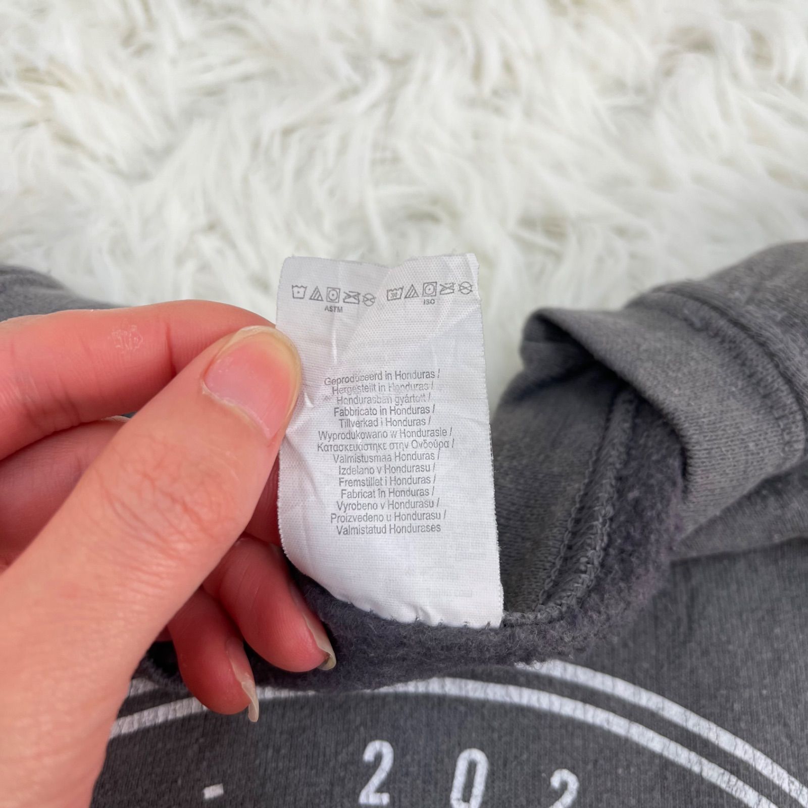  トレーナー スウェット Earlvilleロゴデザイン グレー Sサイズ レディース トレーナー スウェット トップス