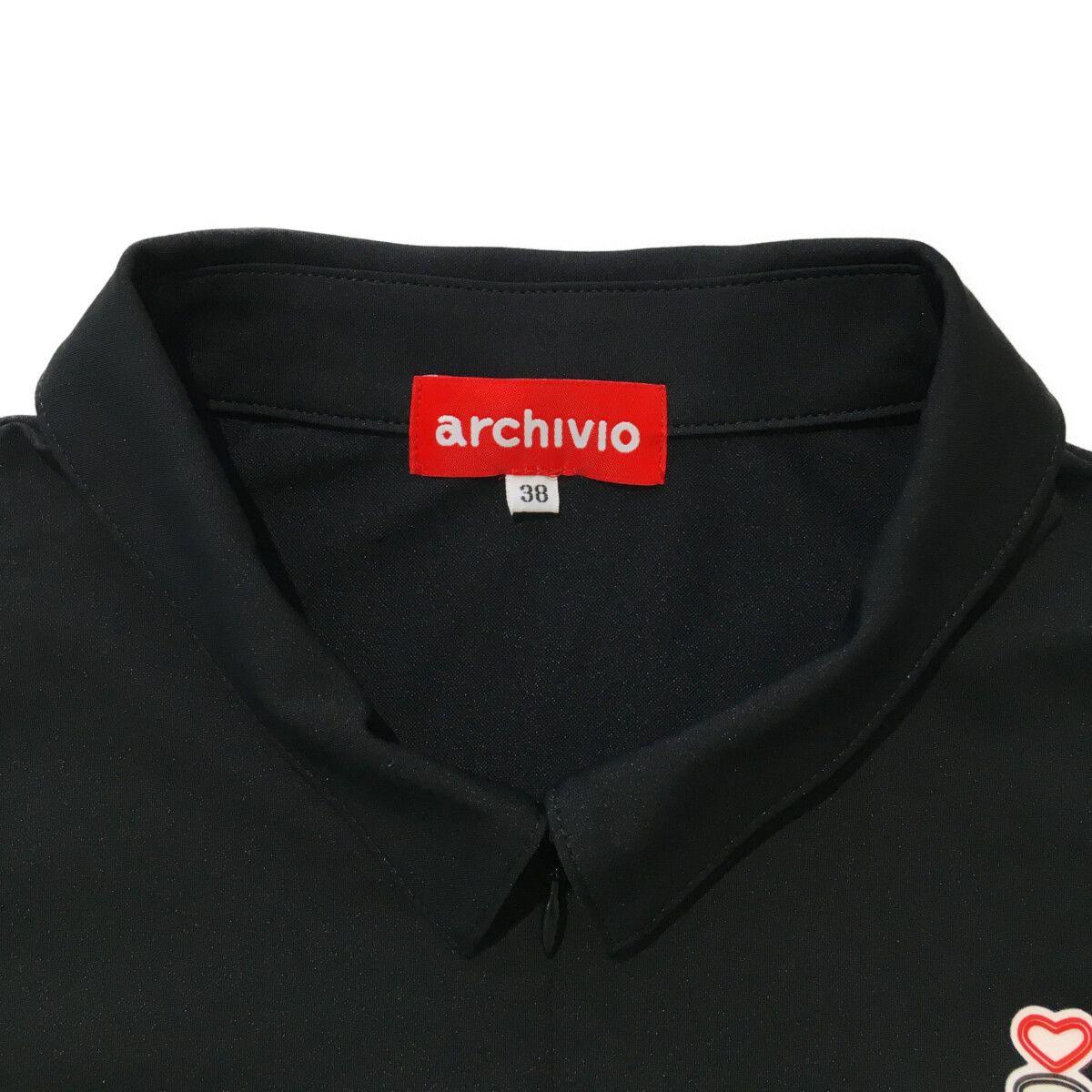 archivio - coco 中古 アルチビオ archivio レディース ワンピース 38(M) 黒 ブラック 半袖 前ジップ ニット 中古 レディース アルチビオ archivio ワンピース 38(M) 黒