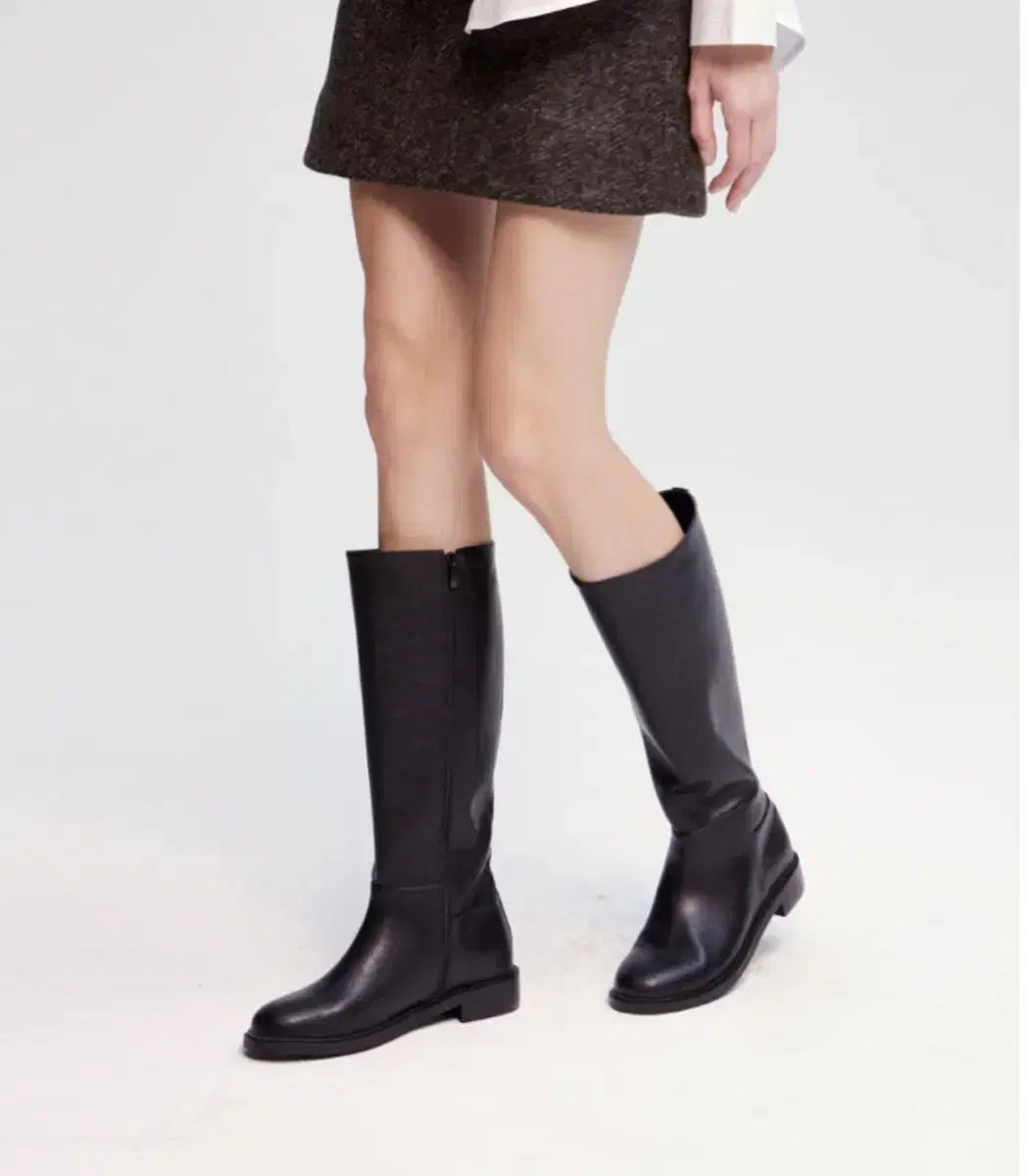 コモレビミュージアム Classic ワイド ロング ブーツ - ブラック|240