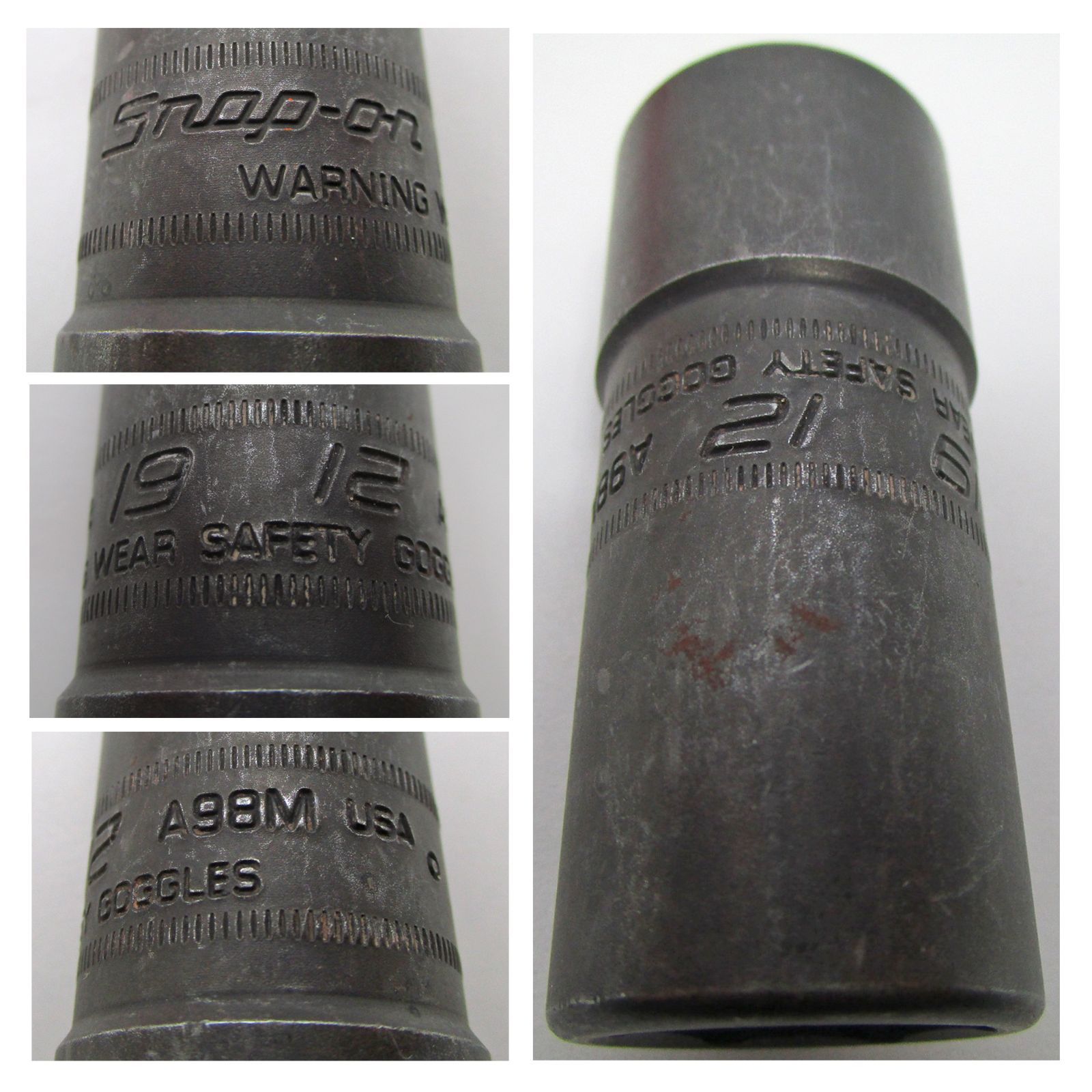 39982　Snap-on　スナップオン　FM　ソケット　8-19mm　12ピース　12個　セット スナップオン Snap-on 3⁄8\" インパクト用ソケットセット 6ポイント セミディープ ミリサイズ 並行輸入 212IMFMSYA