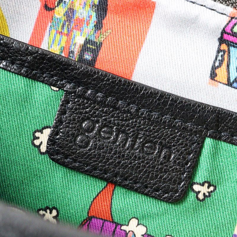 極美品 25年モデル●genten × mannine ショルダーバッグ 総柄 希少 極美品 2025 ゲンテン×マンナイン genten × mannine ゴート