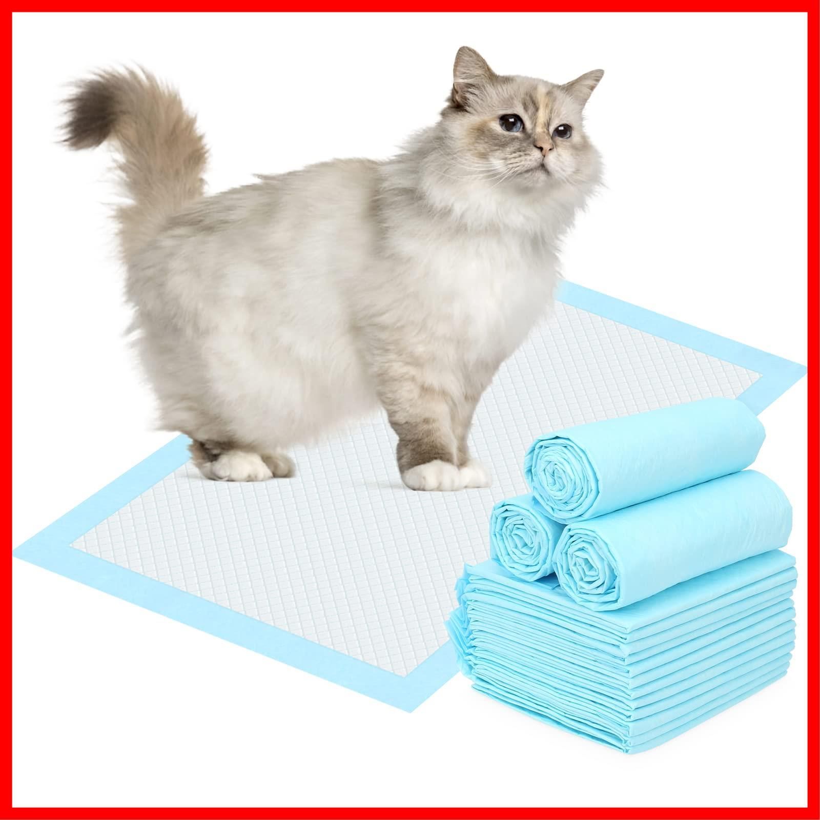 PWEZON 使い捨て猫砂パッド17 7 x 13インチ ブリーズ互換リフィル用 Tidy Catブリーズリターシステム用 6層漏れ防止 超吸収猫パッド ブルー 50 PCS