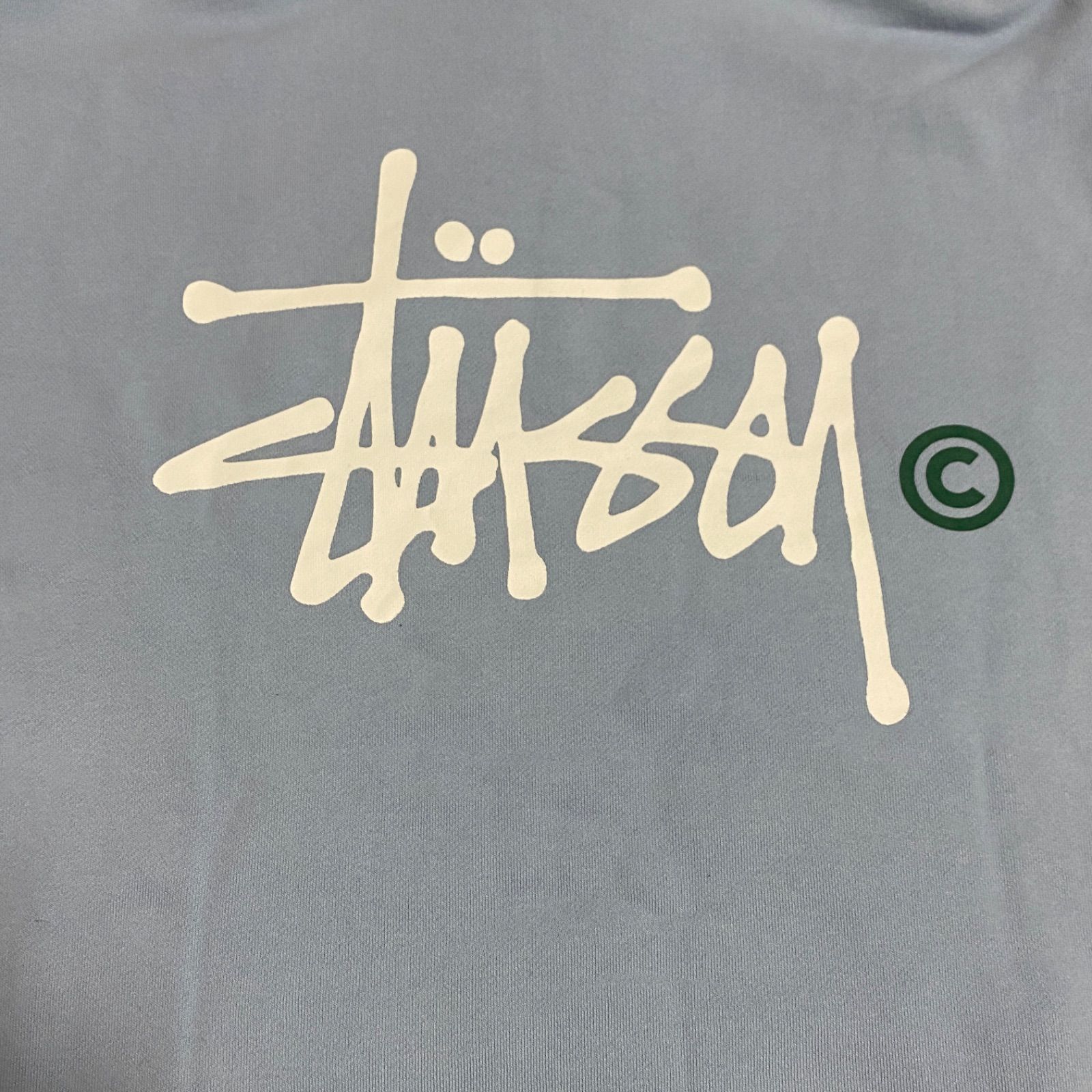 STUSSY》ステューシー ロゴ パーカー フーディー パールブルー - ま