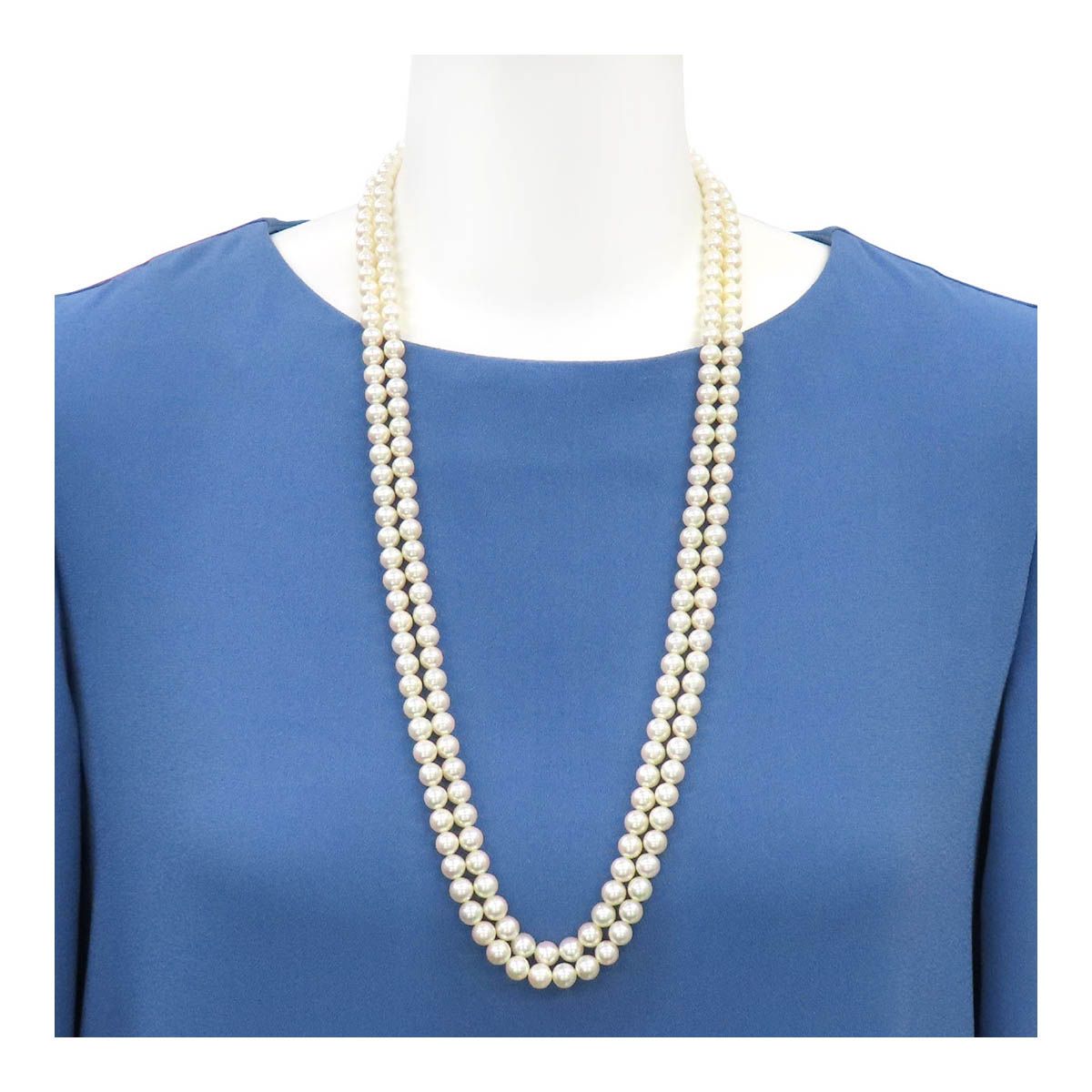 ミキモト アコヤパール ダイヤモンド サファイア 2連 ネックレス K14WG レディース MIKIMOTO【中古】 【ジュエリー】 - メルカリ