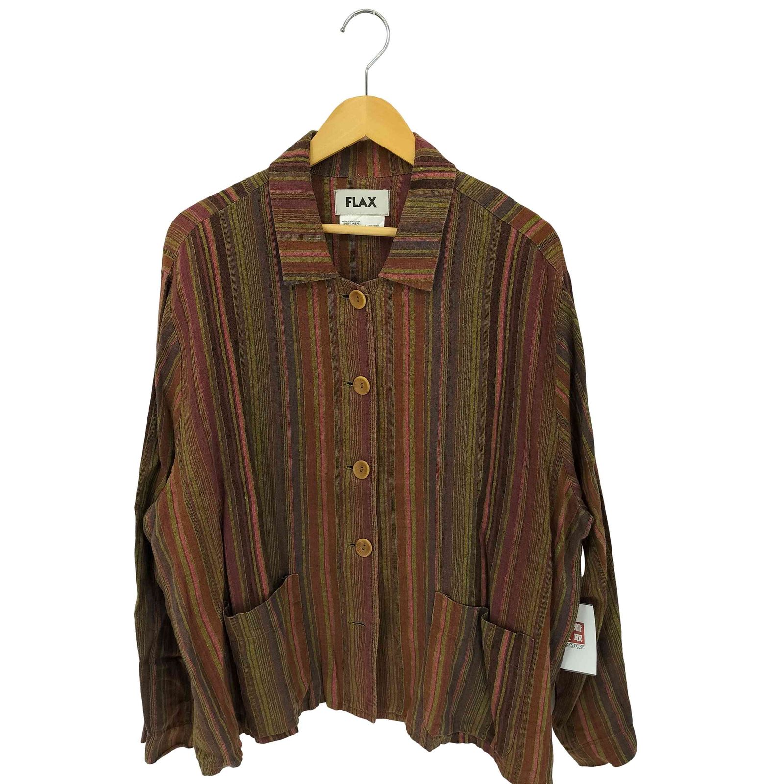 FLAX リネンジャケット ヴィンテージ レディース 古着 90s FLAX Seeds by Angelheart シンプル リネン