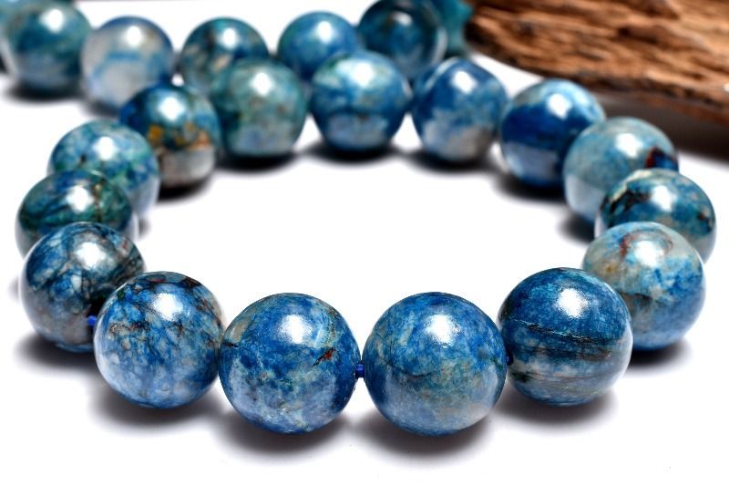 希少☆シャッタカイト入り クリソコラシリカ 13.5mm ブレスレット 1個