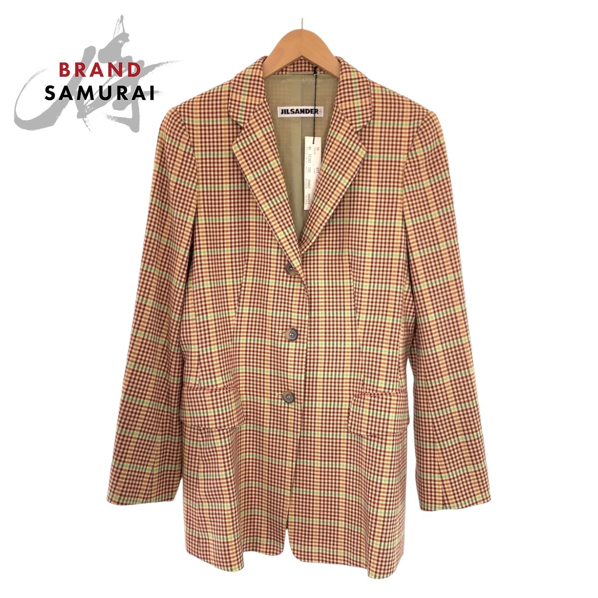 JIL SANDER ジルサンダー チェック ウール ジャケット Jil Sander チェック シャツジャケット | ホワイト | FARFETCH JP