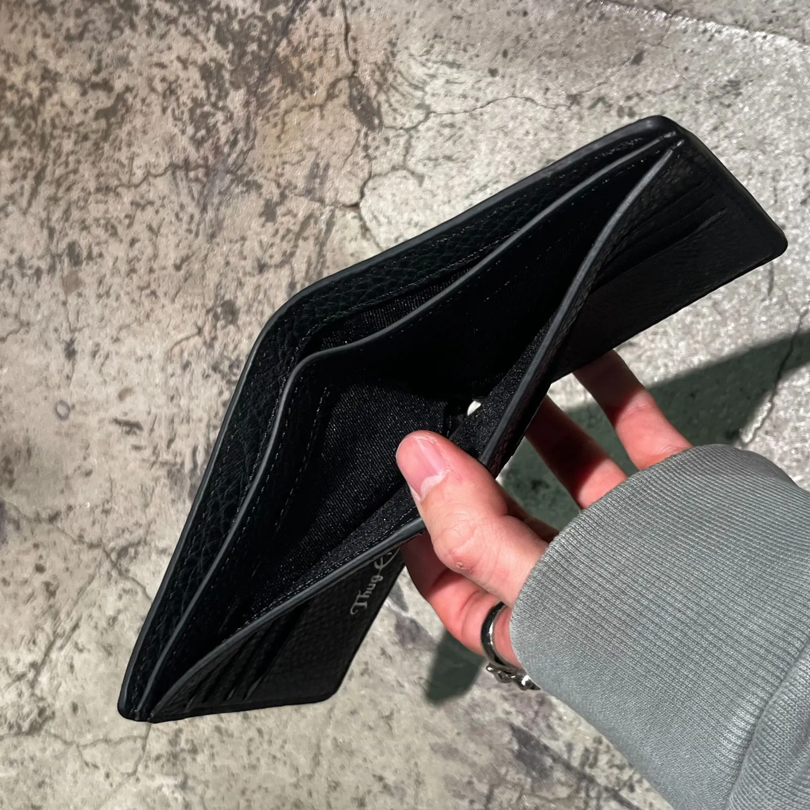 Thug Club サグクラブ Rock Wallet 財布 カードケース レザー ブラック