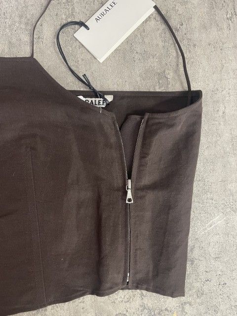 中古】23SS 日本製 AURALEE ｵｰﾗﾘｰ LINEN WEATHER CAMISOLE ﾘﾈﾝｳｪｻﾞｰ