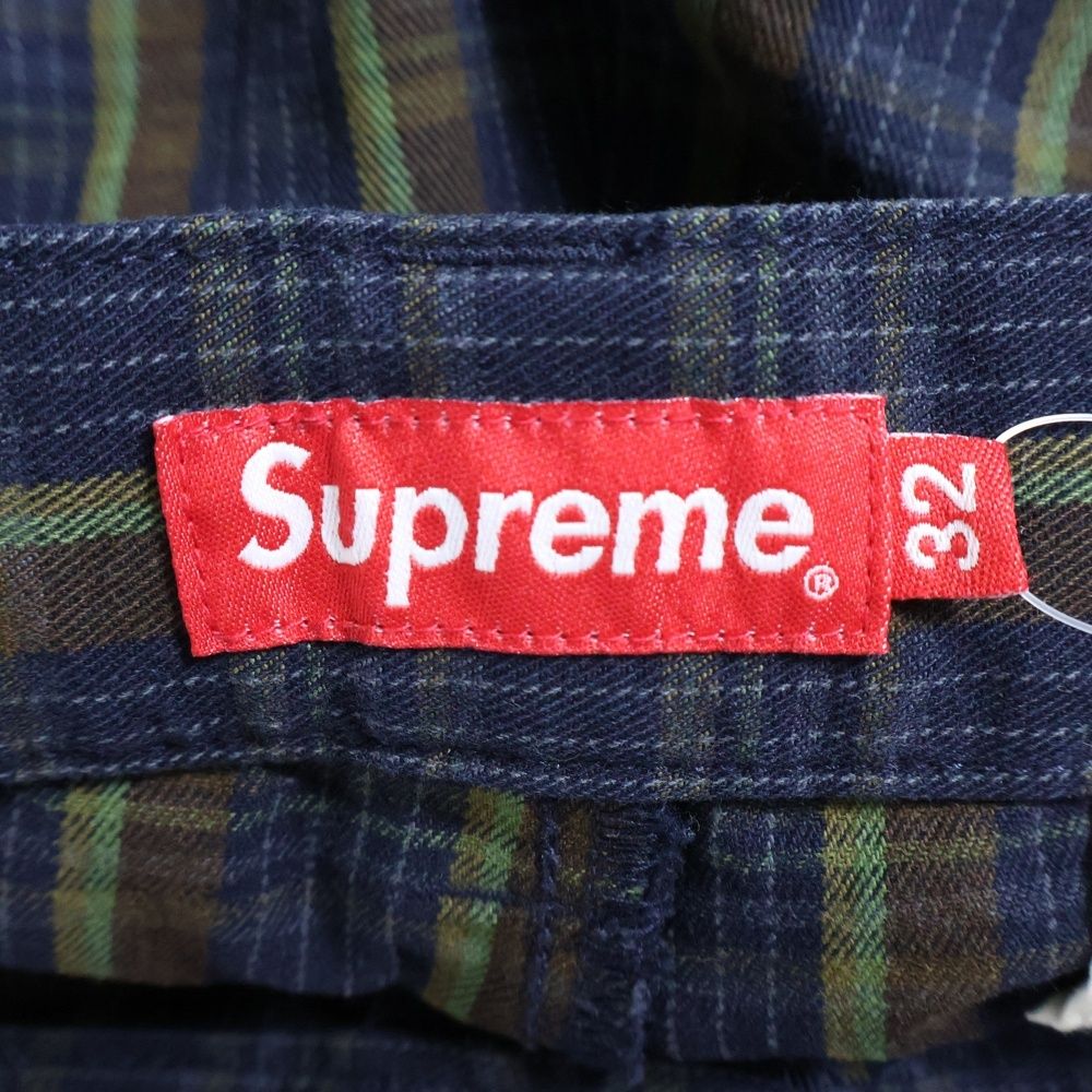 SUPREME (シュプリーム) 23SS Work Pant Navy Plaid チェック柄