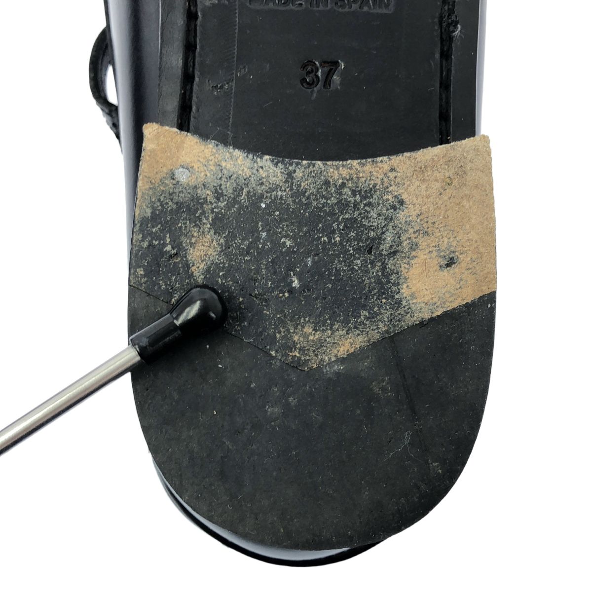 激安通販。 HEREU | ヘレウ | T-bar Maqueda Loafer | レザー 編み込み ストラップ ローファー 革靴 | 37 | ブラック | レディース