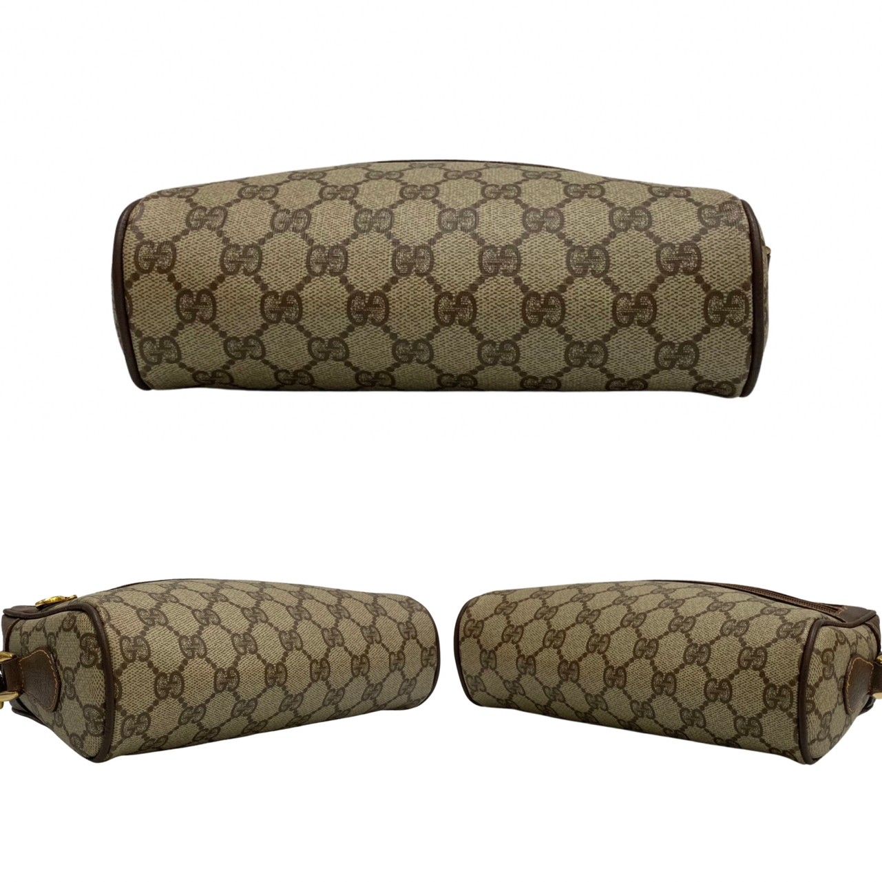 GUCCI グッチ GG柄×キャメル革 金ロゴ シェリーライン ショルダーバッグ 極 美品 GUCCI グッチ オールドグッチ ヴィンテージ シェリー