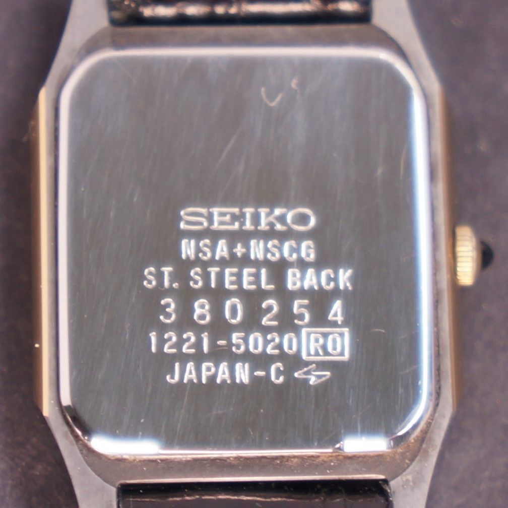 【稼働極美品】SEIKOエクセリーヌ　　電池、ベルト交換済 稼働極美品】SEIKO エクセリーヌ 超硬ケース アンティーク腕時計