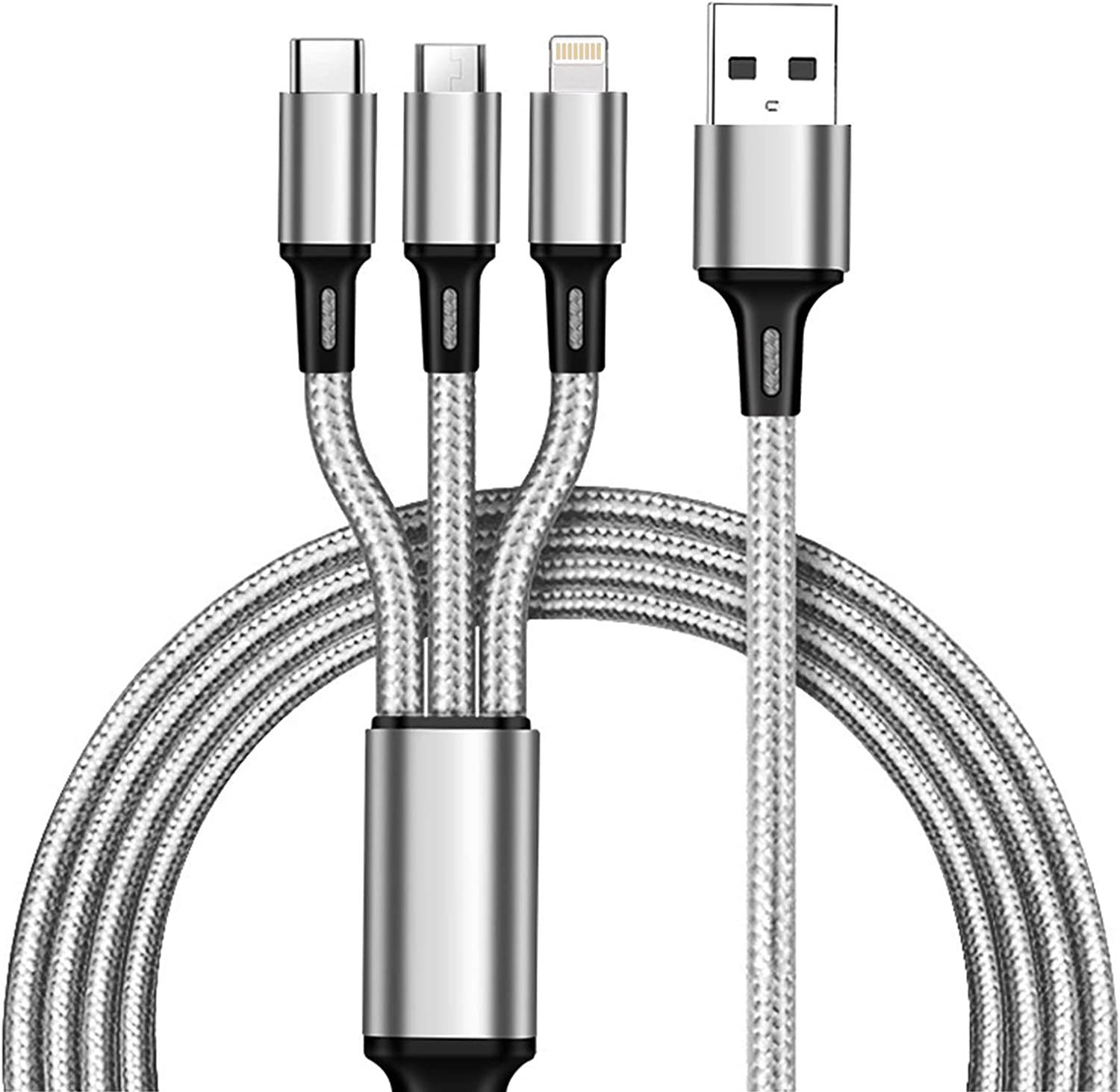 3 in 1 充電ケーブル 短い 3in1 usb ケーブル 1.2m T39 - PCケーブル