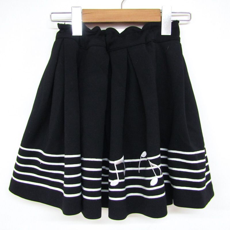 メゾピアノ スカート 音符柄 ボトムス キッズ 女の子用 Sサイズ