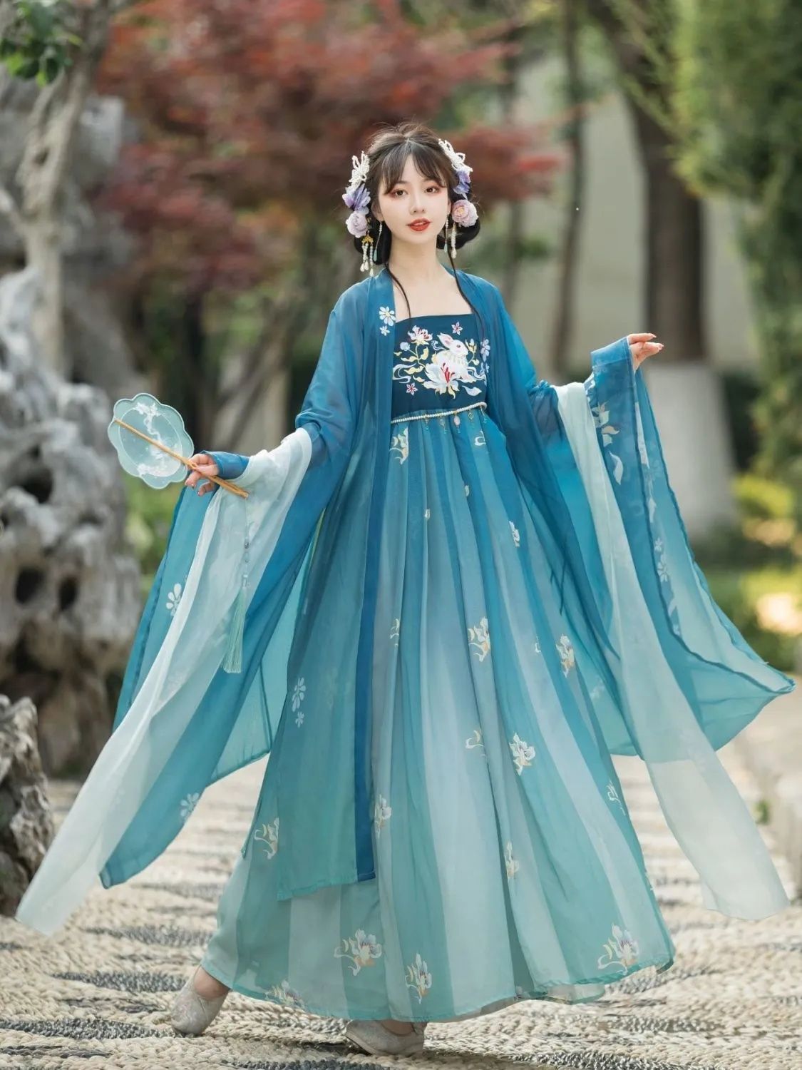漢服 ト ステージ衣装 中華風 コスプレ 仙女服 華服 撮影 ハロウィンコスプレセットL115