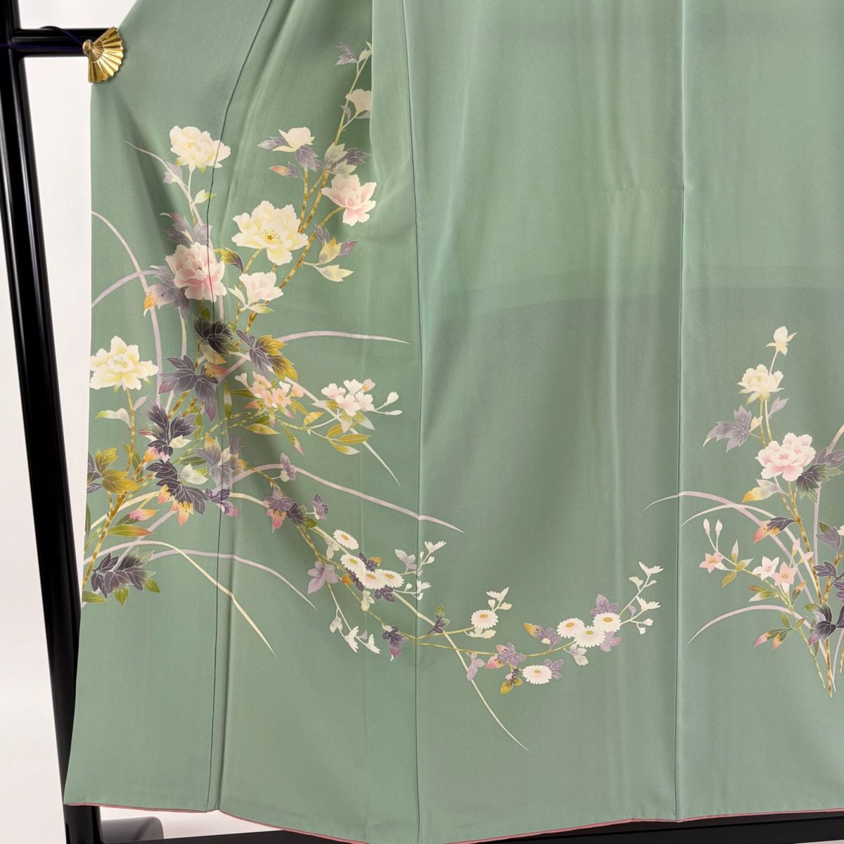 ★専用★未使用品 小紋 グリーンベージュ 桜花 身丈163cm裄丈70cm正絹 未使用品 小紋 グリーンベージュ 桜花 縮緬地 身丈163cm裄丈70cm正絹 2025