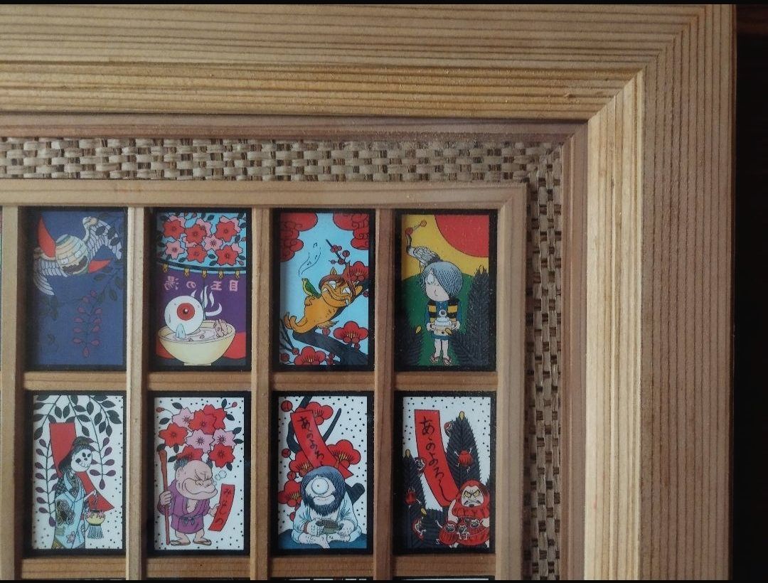 鬼太郎 妖怪花札96枚入り 木製額縁 - メルカリ