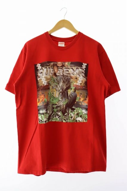 シュプリーム SUPREME 20SS Dragon Tee ドラゴン 半袖Tシャツ M 赤 レッド ブランド古着ベクトル AA 250515