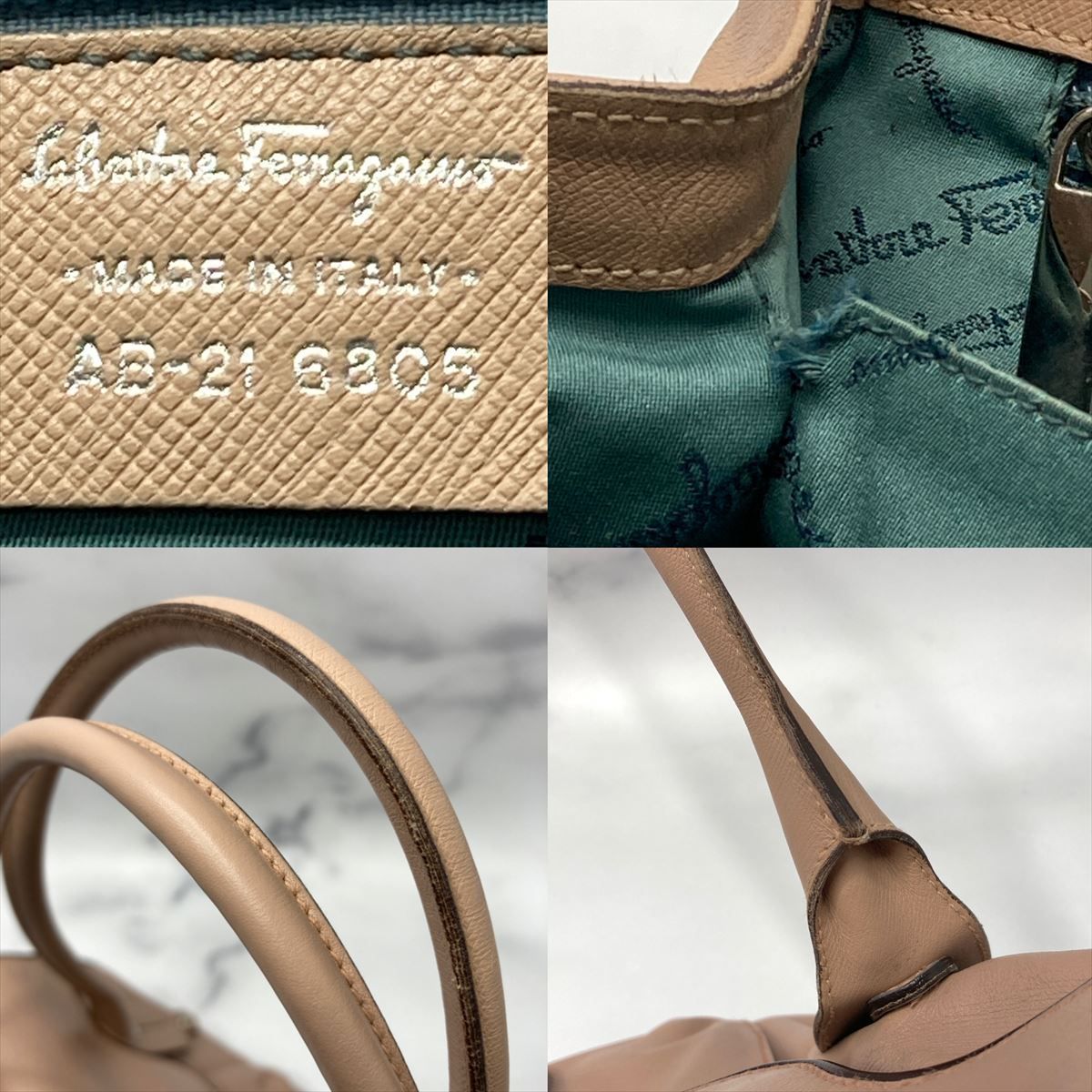 サルヴァトーレ・フェラガモ ショルダーバッグ ピンクベージュ Ferragamo