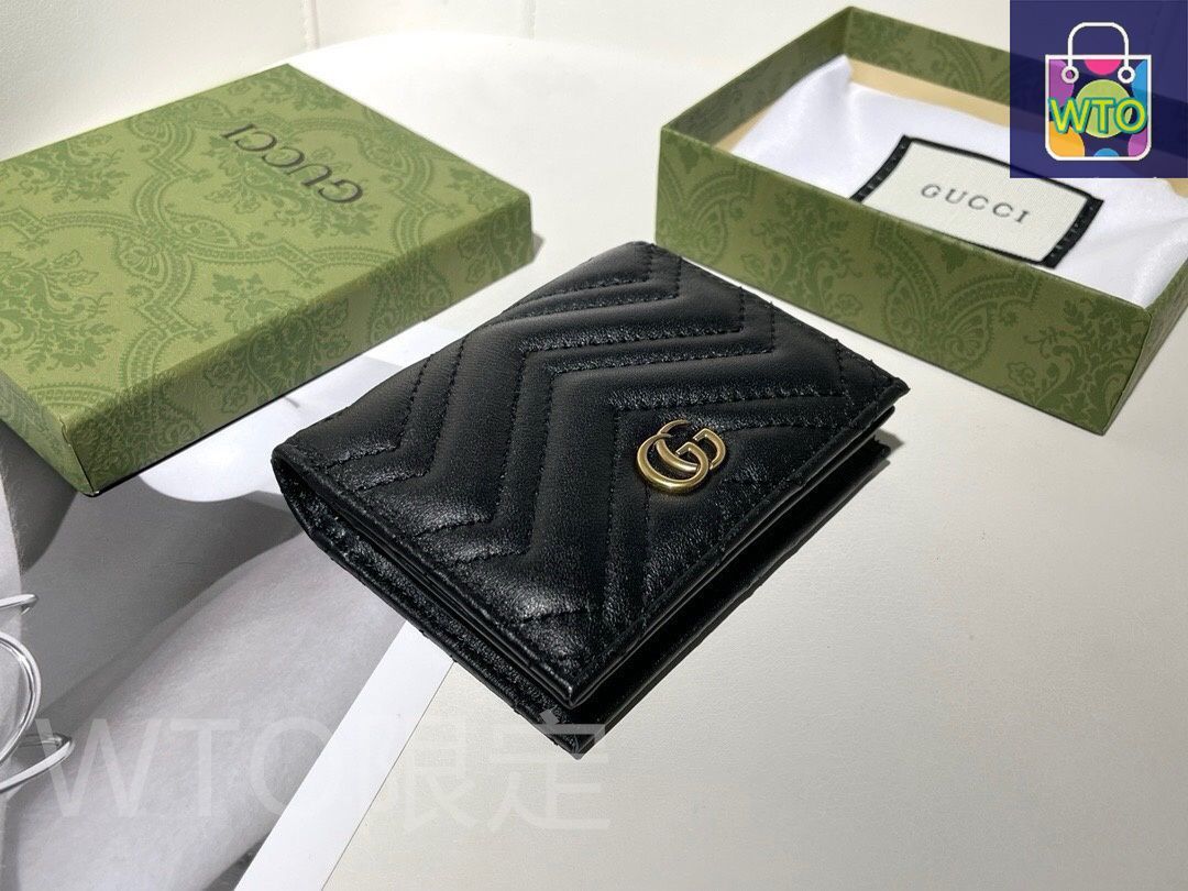 今日 Gucci グッチ カードケースシリーズ 輸入頭層の羊皮を使用