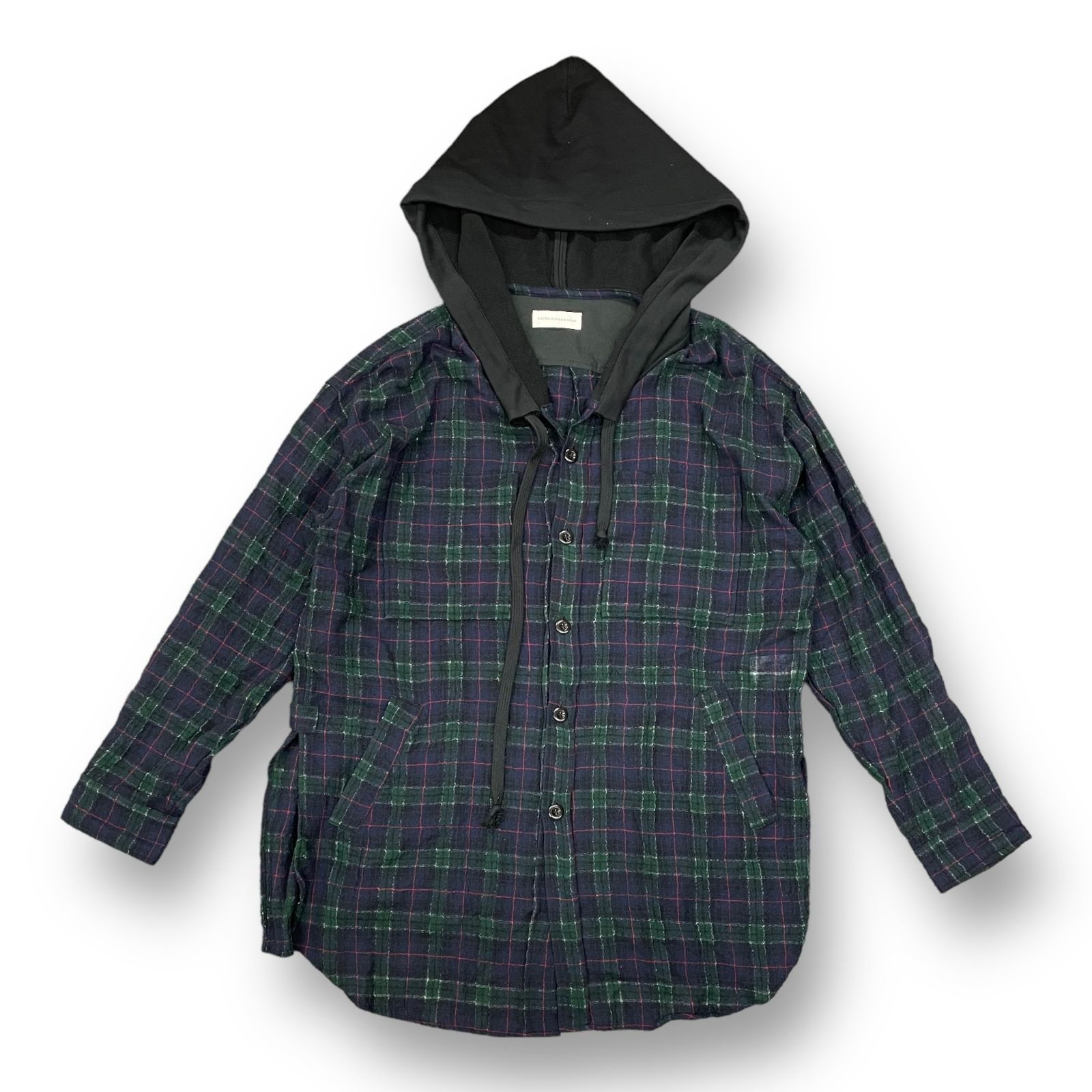 FAITH CONNEXION 18SS Checked Hooded Shirt チェック フード シャツ ...