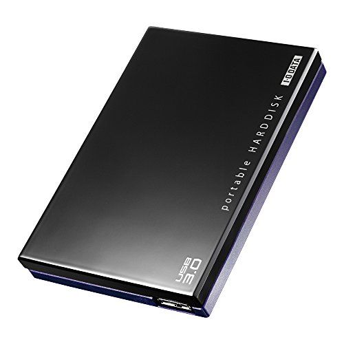 I-O DATA USB3.0|2.0ポータブルHDD超高速カクウスブラック 1TB HDPC-UT1.0KE 旧モデ