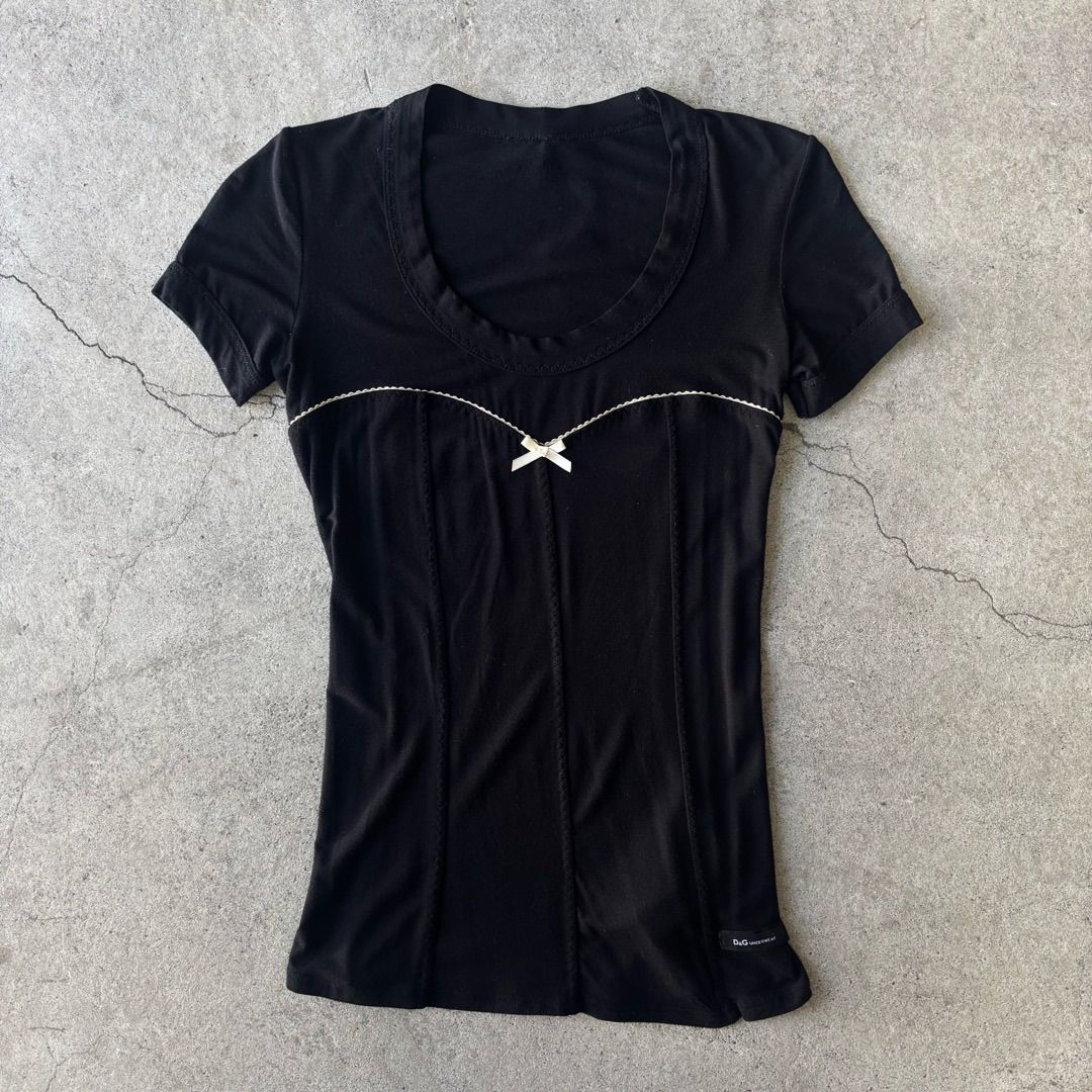 D&G tee / リボントップス XS 黒 #a302 - メルカリ 