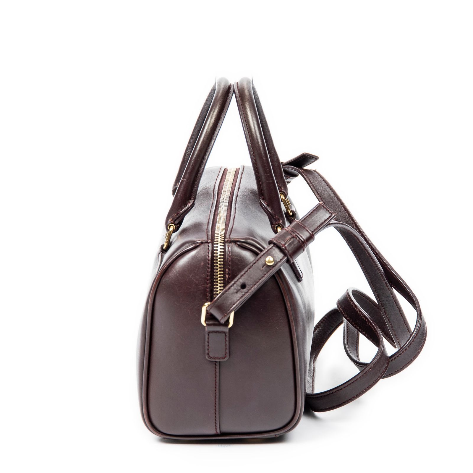 イヴサンローランベビーダッフルバーガンディカーフスキンレザーAB